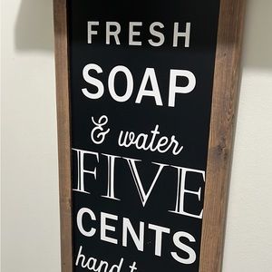 Charlie & Pine Cute Bathroom Rustic Sign